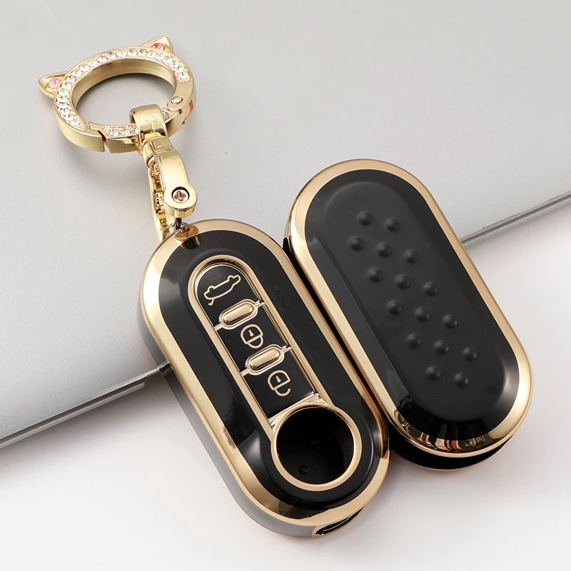 Key Remote TPU Case Fob Car Key Cover for Peugeot Boxer for Citroen Jumper for Fiat 500 Panda Ducato 500L Punto Lancia Musa smile