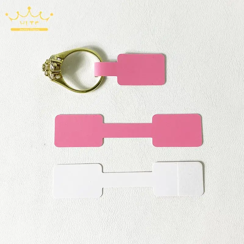 Price Tag Jewelry Pink Display Cards Blank Price Tags Necklace Ring Labels ddmysmile Paper Stickers Paper Labels Hangtag 100Pcs/Lot Smile