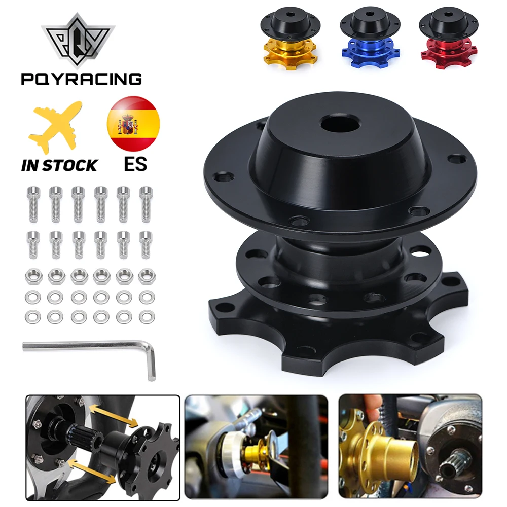 PQY - 2025 Universal Steering Wheel Quick Release Hub Kit Wheel Hub Adapter For 6 hole Steering Wheel new Hub PQY3859