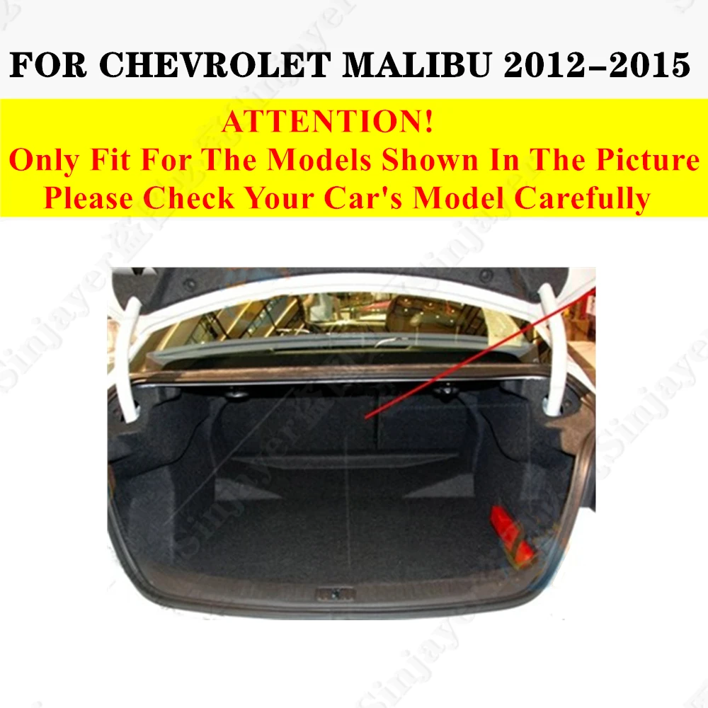 Car Trunk Mat For Chevrolet Malibu 2015 2014 2013 2012 Rear Cargo Liner Tail Boot Tray luggage Protect Pad Carpet Interior Parts