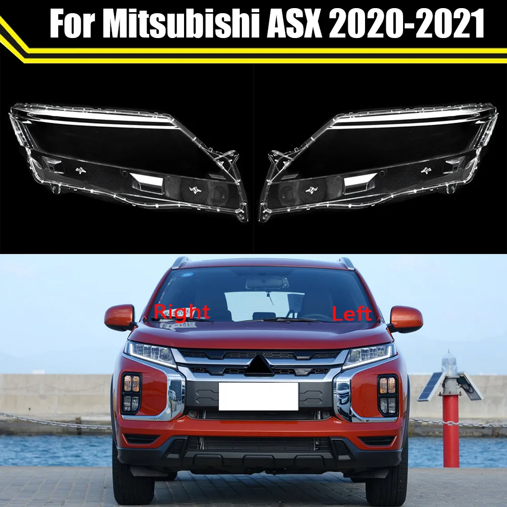 For Mitsubishi ASX 2020 2021 Car Front Headlight Cover Headlamp Lampshade Lampcover Head Lamp light Covers glass Lens Shell Caps