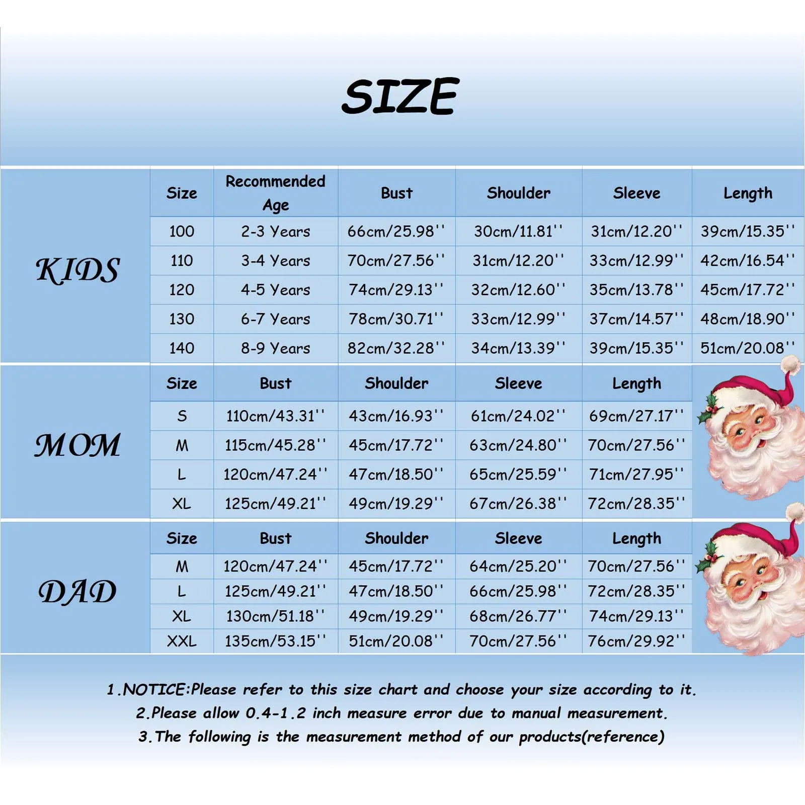 Christmas Sweater Set Family Xmas Jumper Mother Father Baby Pullover Santa Claus Print Parent Child Sweater Pijamas De Navidad smile