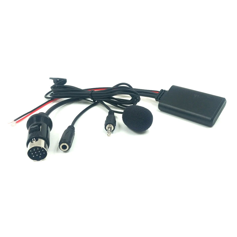 Biurlink Car Bluetooth AUX Cable Microphone 2025 Handsfree Adapter new For Kenwood Radio 13pin Port Bluetooth Audio Cable