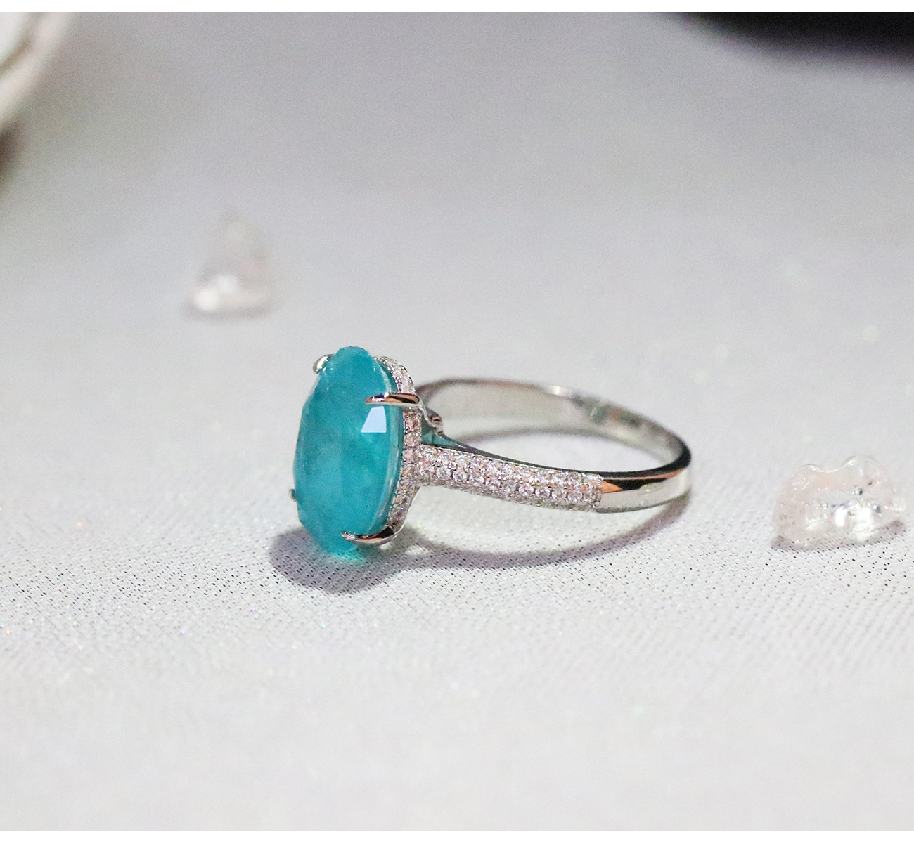 2024 Choucong Brand Elegant Wedding Rings Luxury Jewelry 925 Sterling Silver Large Dove Egg Paraiba Diamond Party Eternity High Quality Women Engageme