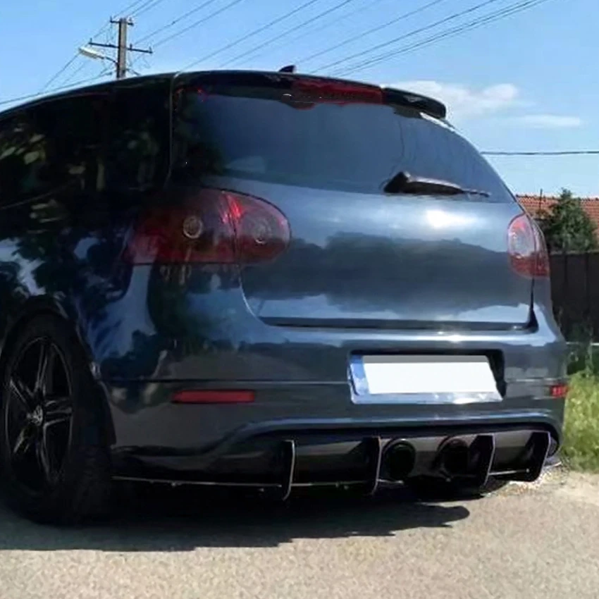 Rear Bumper Lip Diffuser Spoiler Splitter Protector Car Styling For VW Golf 5 MK5 R32 2006-2009 Auto Accessories Decoration
