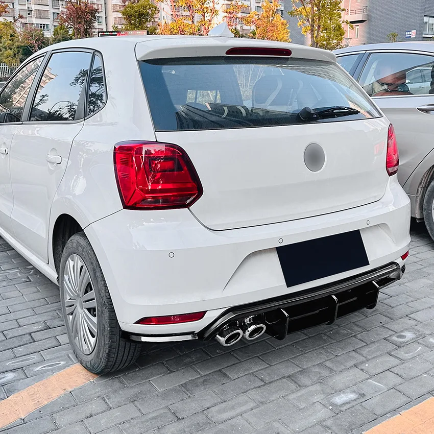 For VW Polo MK5 6R 2009-2014 Rear Bumper Lip Spoiler Tail Wind Blade Wind Knife Splitter Diffuser Guard Exterior Modification