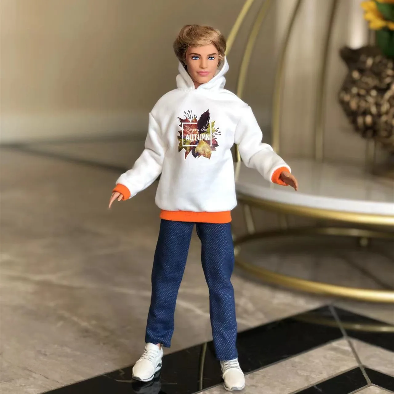 Ken Clothes 1Set Doll Suit Handmade T-Shirt Hoodies Jacket Casual Wear Ken The Boyfriend Doll ddmysmile Clothes For Doll Accessories Smile