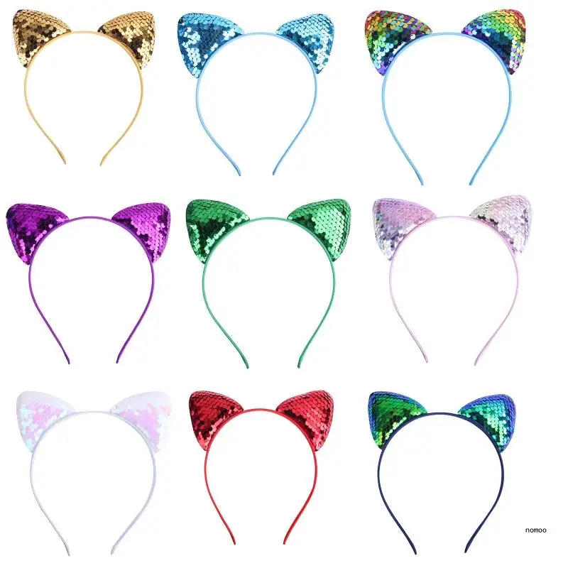 Hairband Sweet Headband Cosplay Sequins For Cat ddmysmile Ears Hair Hoops Gift For Christm Smile