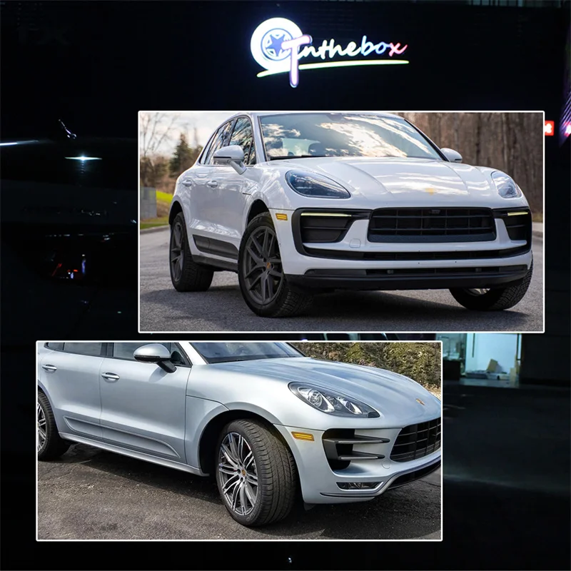 Smoked Lens Amber / White LED Front Bumper Side Marker Turn Signal Lights Parking Lights For Porsche Macan (Type 95B) 2014-2024