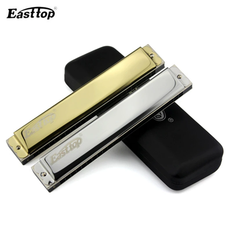 Easttop 24 Hole Tremolo Harmonica Key of C/D/E/F/G/A/B Harp Set Armonica Professional Woodwind music Instrument Gaita 2 colors