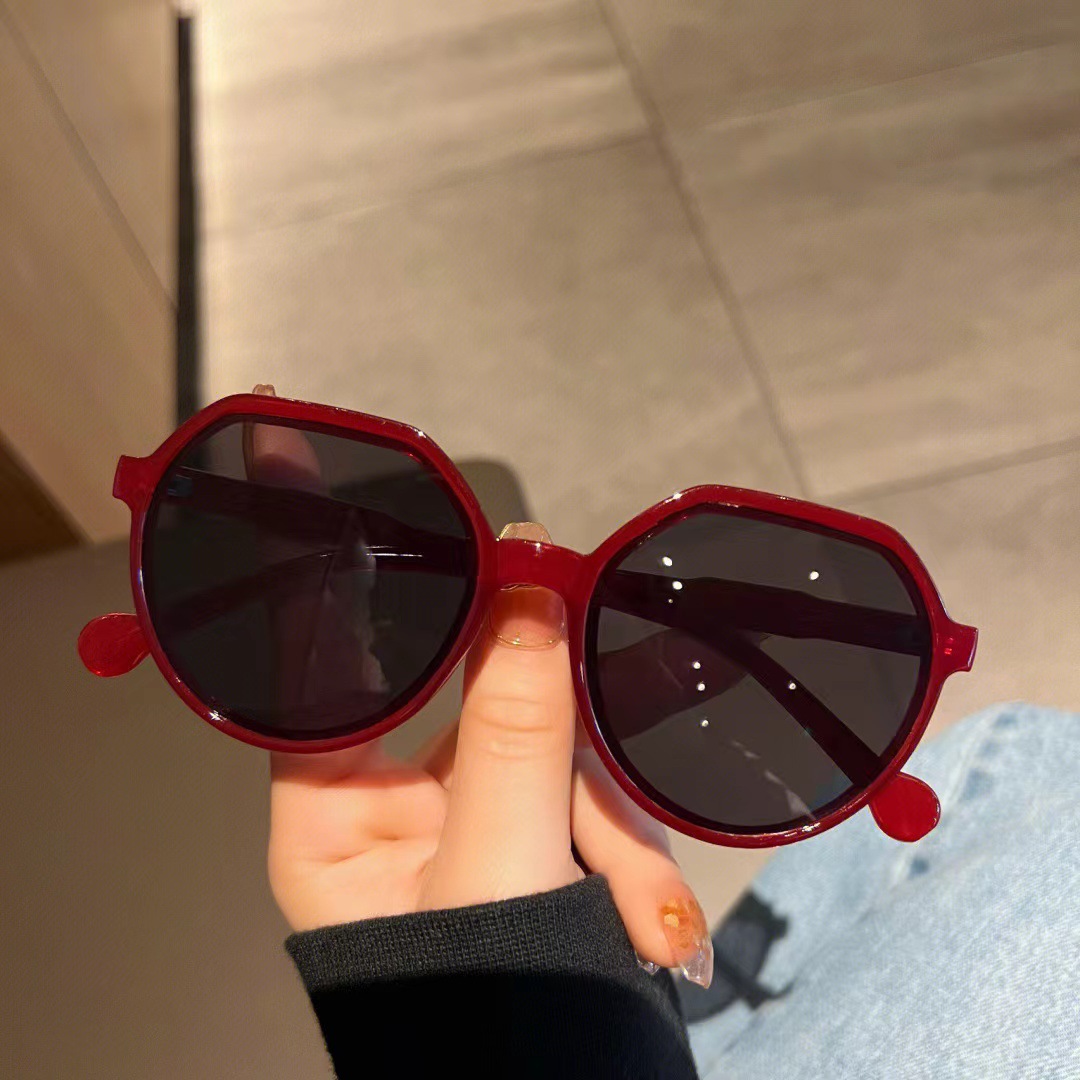 D0097 new high-end sunglasses, Polaroid lenses, women's frame, men's retro metal sunglasses, millennium spicy girl style frame, European and