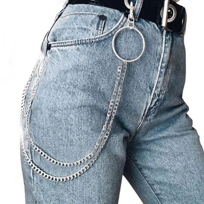 Waist Trouser Chain Keyring Keychain Rock Pants Chain Hipster Pant Jean Key Wallet Belt Ring Clip Men Women HipHop Jewelry