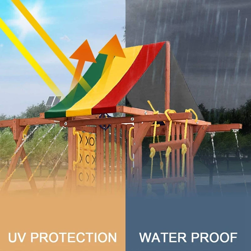 X 90 Inch 52 Inch Swing Set Replacement Tarp For Play Set Outdoor, Multi-Color smile Outdoor,