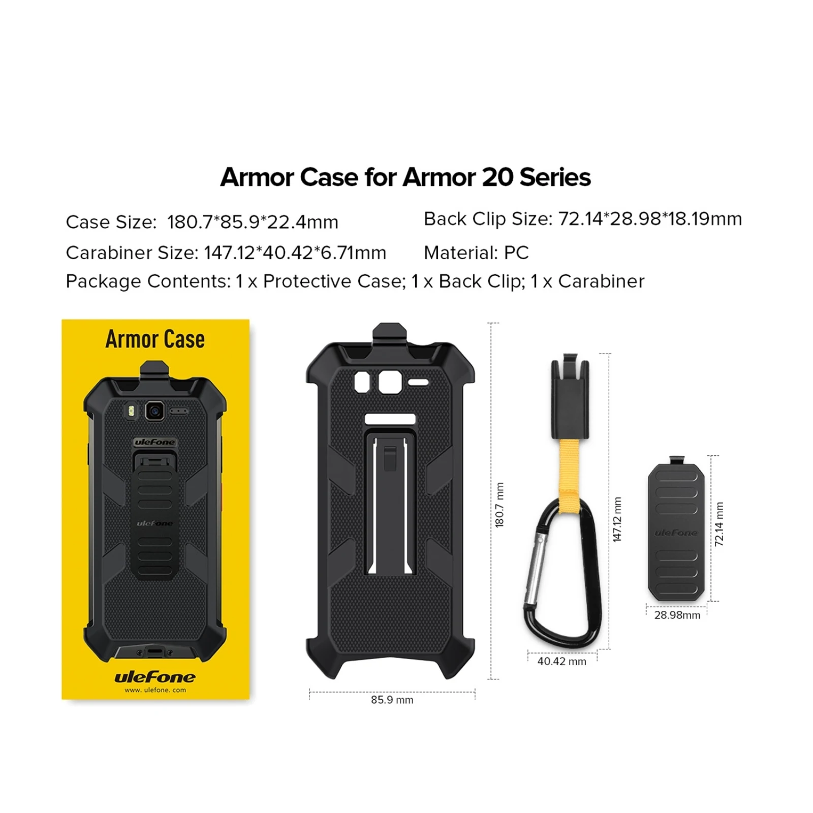 FOR Ulefone Case For Ulefone Armor 20WT Ulefone Back Clip Phone Case with Carabiner