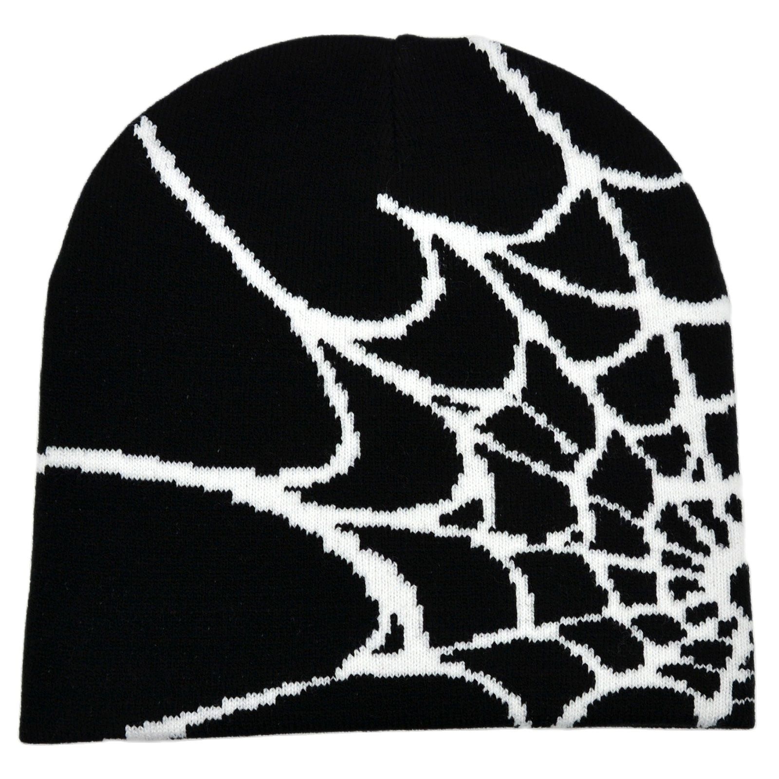 Web Y2K Spider Beanies Gothic Jacquard Knitted Hat Wool AcrylicWomen Winter Warm Ski Hats Skullies Elastic Sport Cap smile