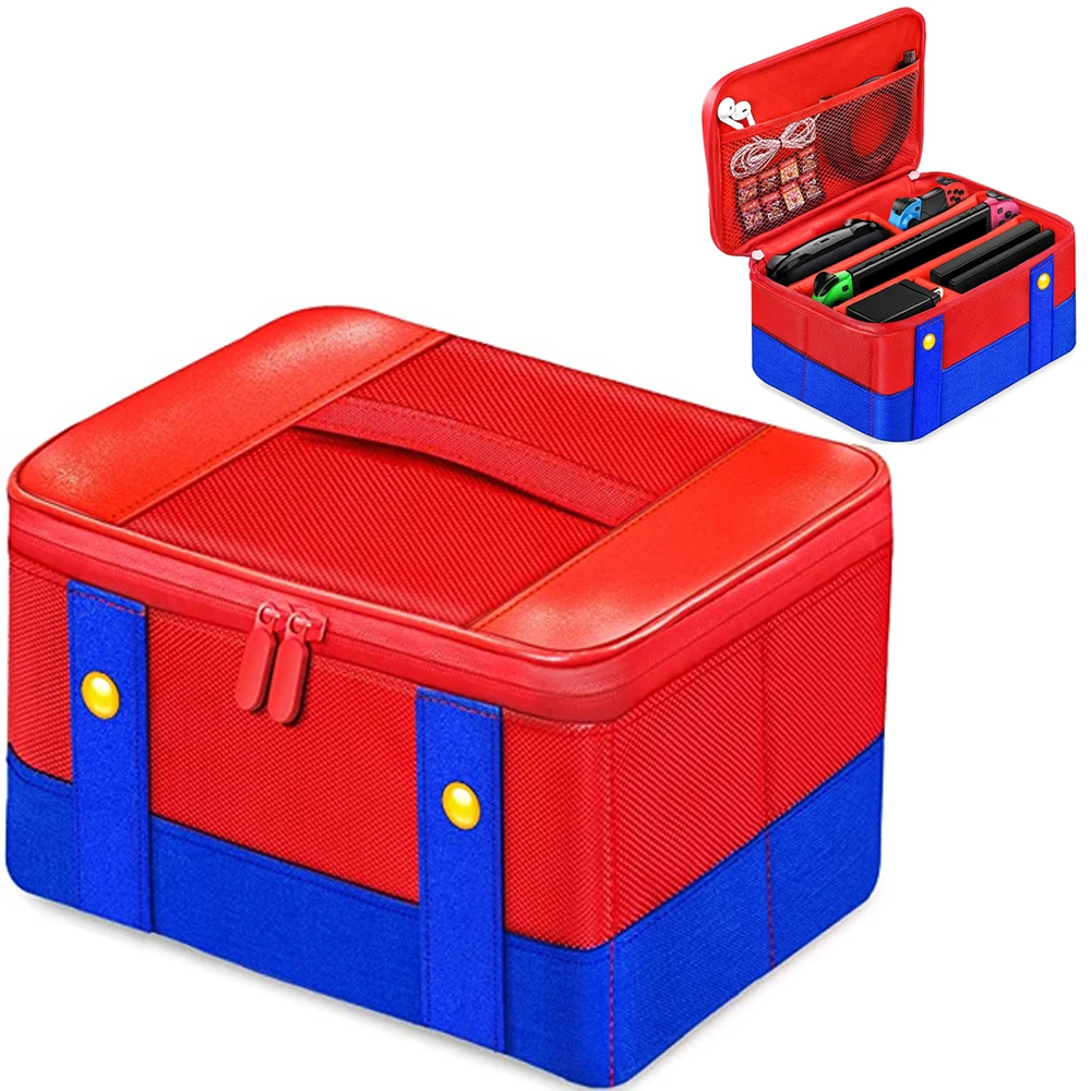 Storage Case Switch Carry Carrying Case for Nintendo Switch OLED Soft Shell Protective Travel Case Switch Console Pro Controller smile