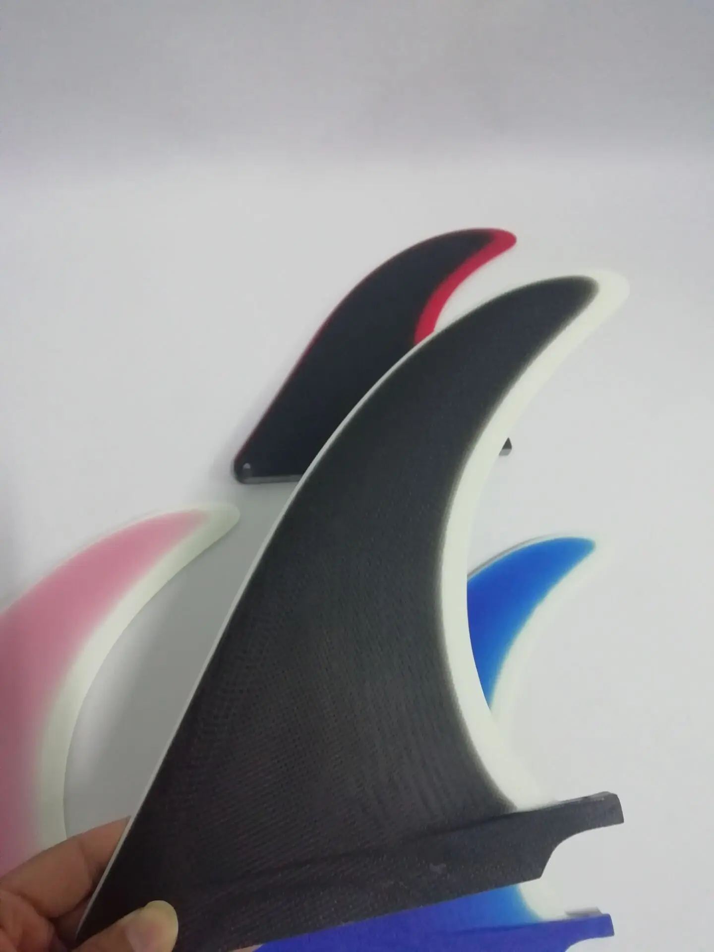 9" Fins Longboard Single Fiberglass Surf Fins 2colors Layered 4A Template Center Surfboard Fins For Longboard SUP Paddle Board smile 9"