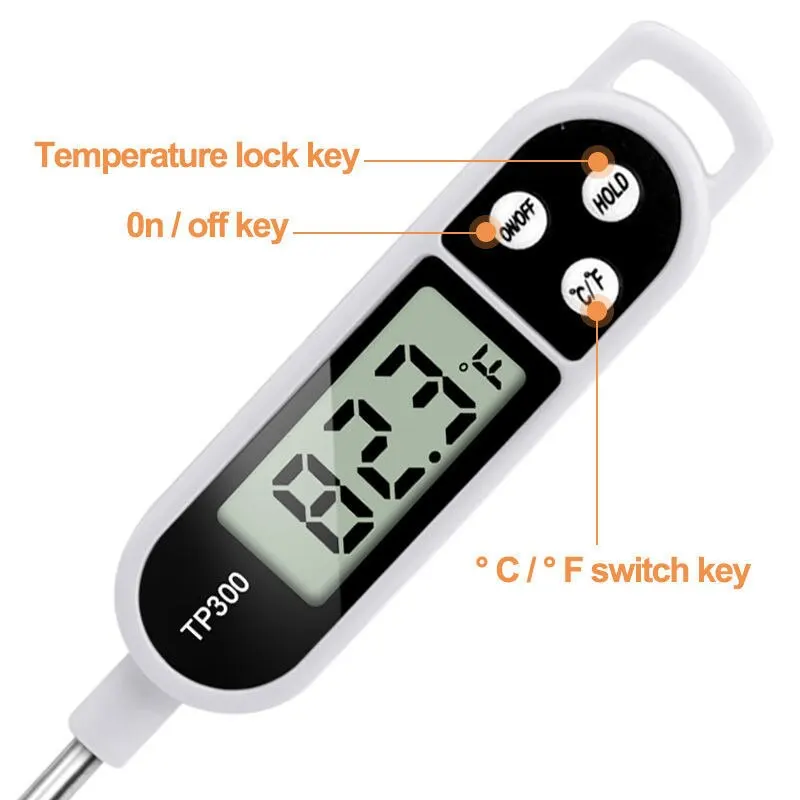 1PCS Food Thermometer TP300 new Digital Kitchen Thermometer For Meat Cooking Food Probe 2025 BBQ Electronic Oven Kitchen Tools Portable