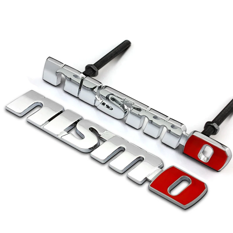 Car Grille Emblem new Sticker Badge Exterior 2025 Tuning Accessories 3D Metal Decal For Nissan Nismo Tiida Teana GTR 350Z 370Z 240SX ECT