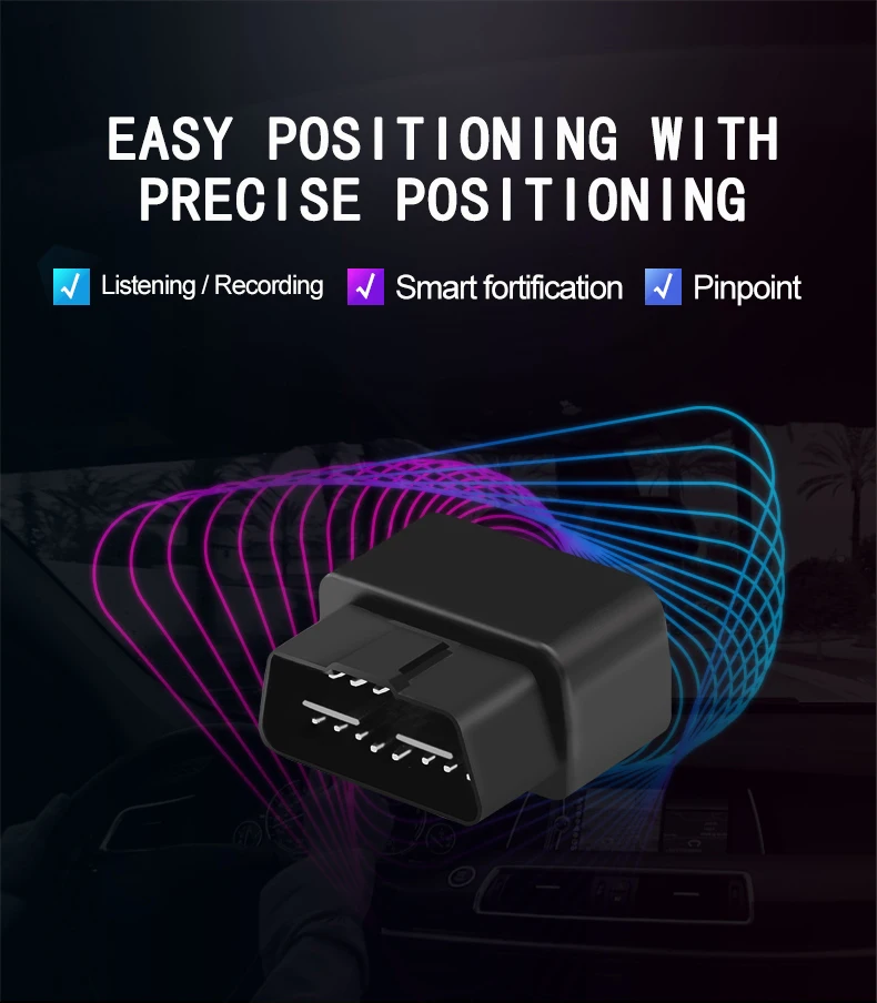 2G 4G Mini OBD Voice Monitor GPS Tracker Car ACC Status Shock Move Alarm new SMS Call Tracking 2025 Geofence Locator Free APP IOS Andriod