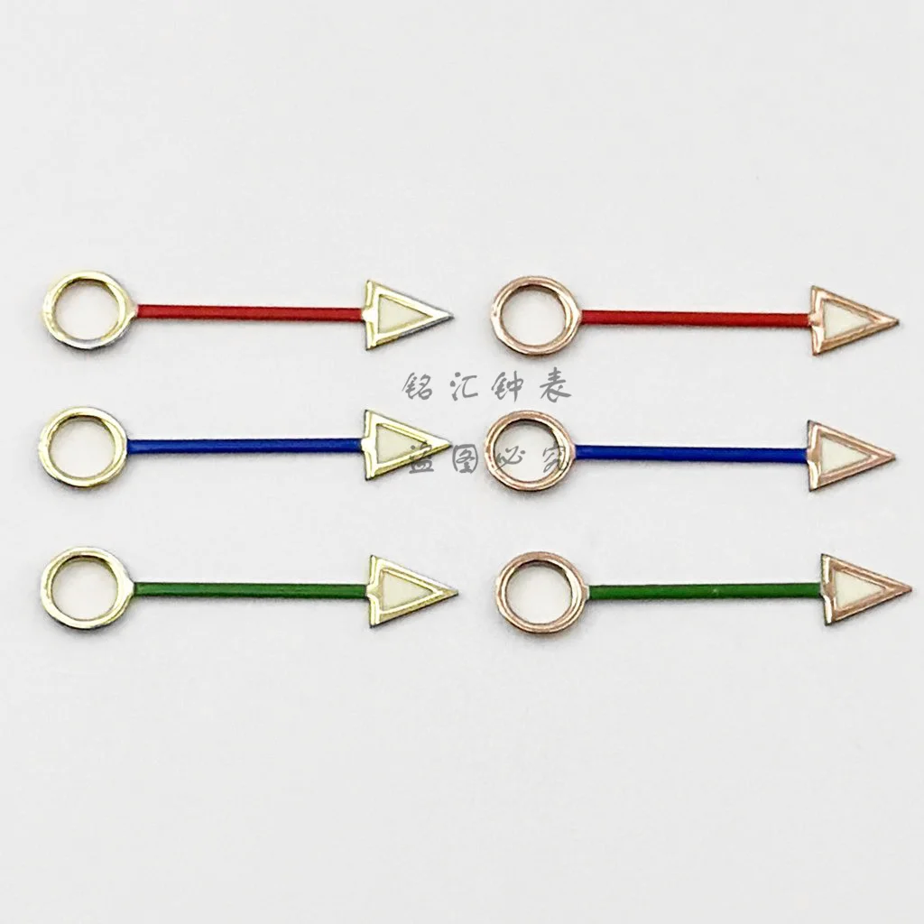 NH34 12.5MM GMT Silver Gold Black Orange Blue Red GMT Hands Green Luminous Fit NH34A 4R34 Movement Replacement Parts