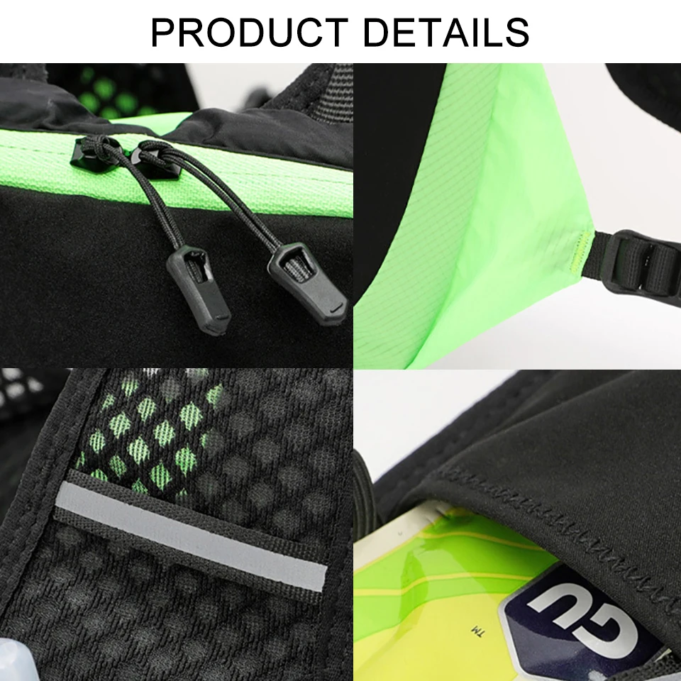 KoKossi Outdoor Cycling Sports Ultra Light Backpack Running Hydrating Vest Mountaineering Tank Top Bicycle Bags 1.5L Water Bag