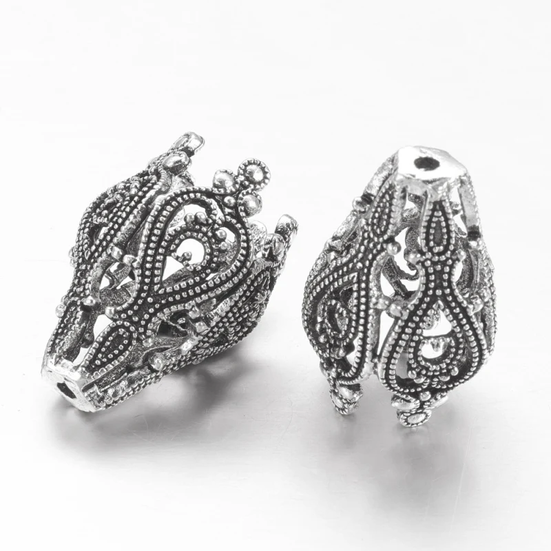 2 pc Brass Bead Caps Apetalous Flower Nickel Free Real 18K Gold Plated 12.5x10.5x10mm Hole: 1.5mm