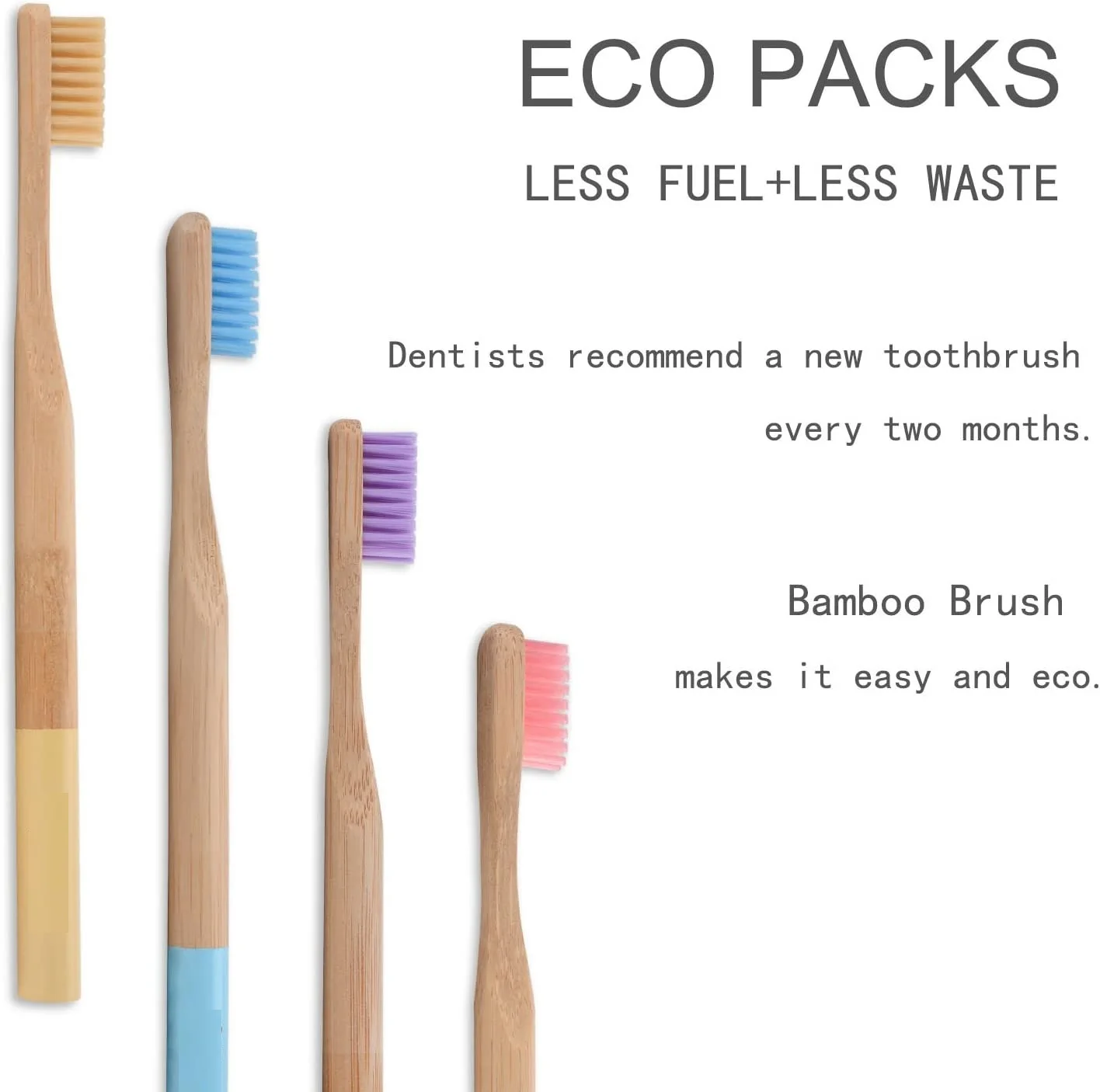 Adult Organic Pcs 10/20 Eco-Friendly Natural Bamboo Toothbrush Soft BPA Free, Biodegradable,Adult Dental Care Set smile Free, Biodegradable,