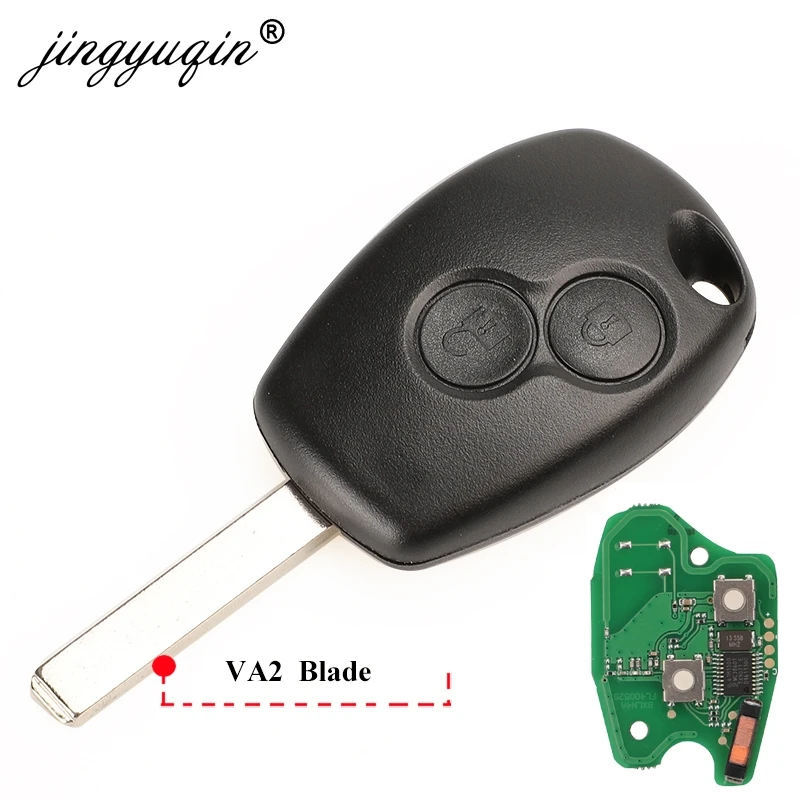 Key jingyuqin 2B Remote For Renault Duster Modus Clio 3 Twingo DACIA Logan Sandero Kangoo 433MHz PCF7946 PCF7947 pcf7952E Chip smile