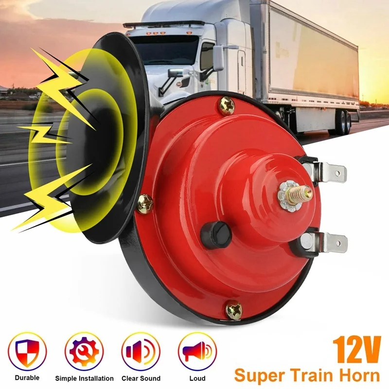 Super New Train 60db Horn For 12V Power Supplies Car-boat Motorcycles Automotive Loudspeaker Car Speaker Sound Signal smile