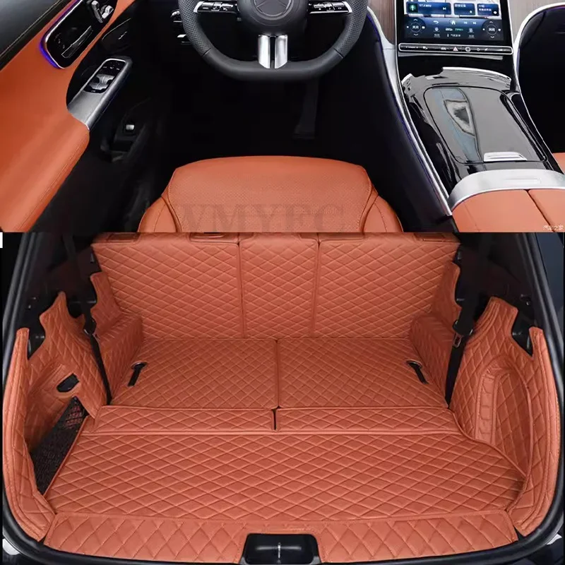 For Mercedes-Benz GLC X254 2023 2024 5/7sets Leather Car Trunk Mat Cargo Liner Rear Boot Luggage Cushion