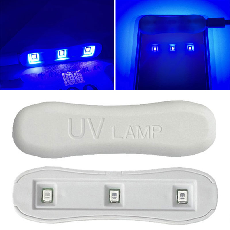 Car Glass Repair Curing Lamp Mini Resin Curing Glue UV Lamp Lighting Set Tool Auto Window Front Windshield Glass Crack Repair