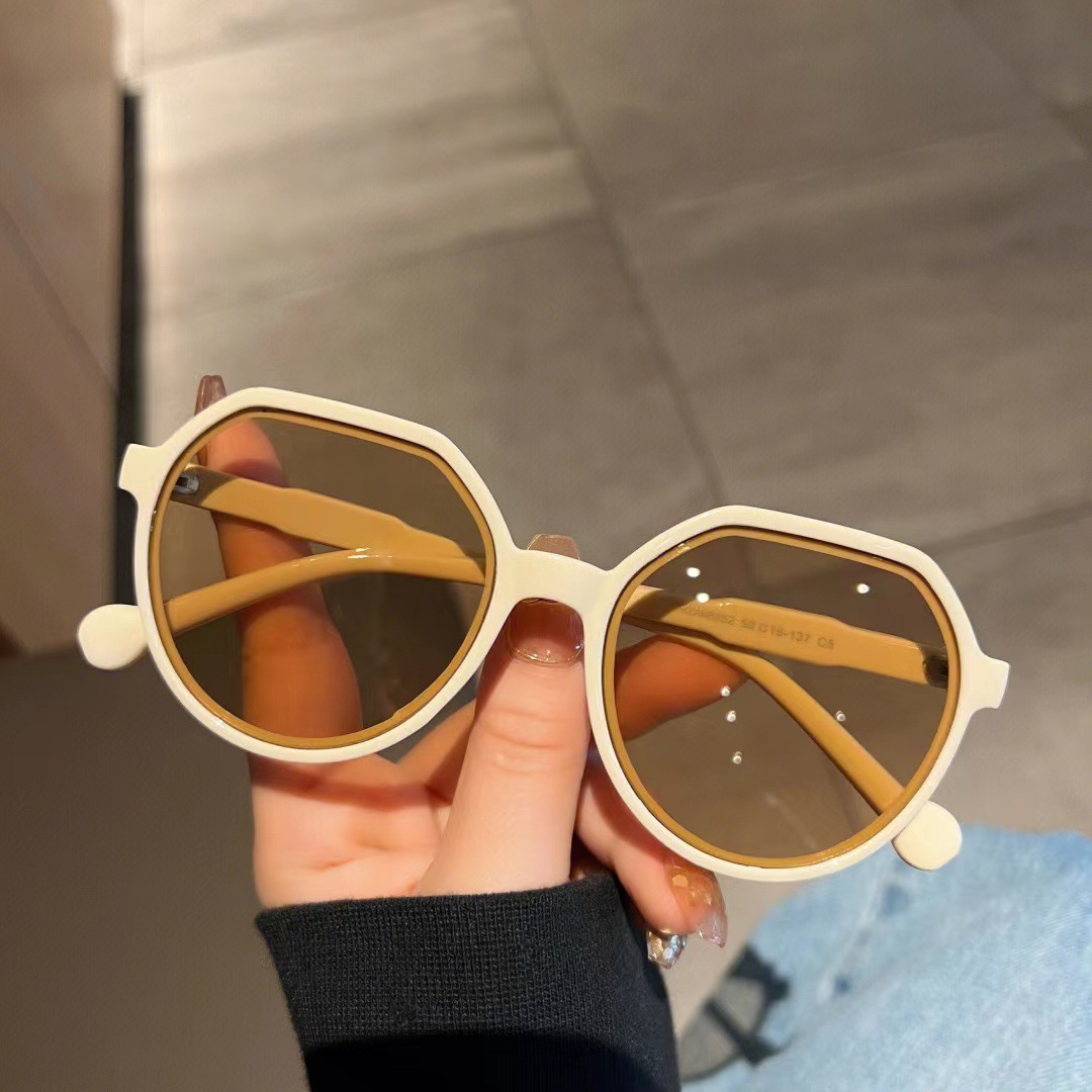 D0097 new high-end sunglasses, Polaroid lenses, women's frame, men's retro metal sunglasses, millennium spicy girl style frame, European and