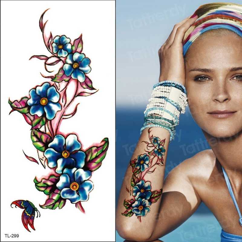 Red Rose Tattoo Flower New Fashion Waterproof Temporary Tattoo Sticker Tattoo Girl Tattoo Woman False Fingernail Flower W241109