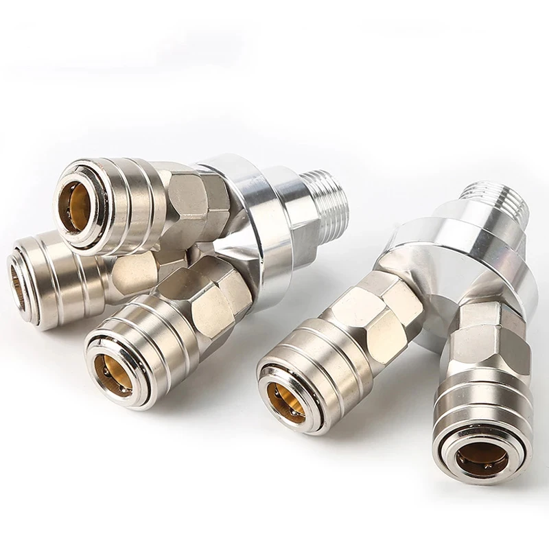 Quick Connector Air Compressor Manifold 2 Way 3 way Quick Connect Multi Hose Coupler Fitting with High Strength