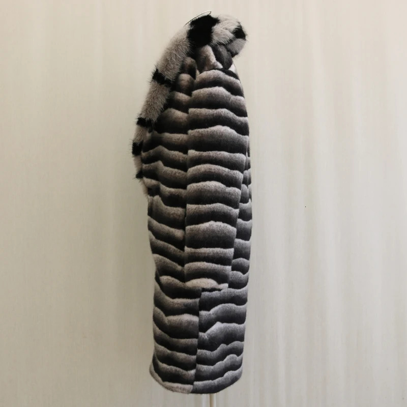 Mens fur coat mink coat winter warm long windbreaker large fur collar large size 241108