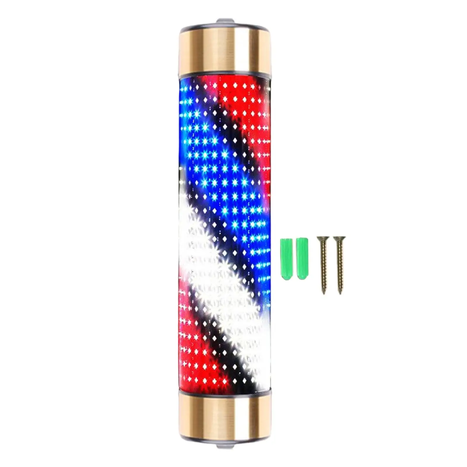 Rainproof Barber Shop Pole Red Blue White Rotating Light Novelty Lighting Sign Lamp Outdoor Downlights Indoor LED Stripes Lights
