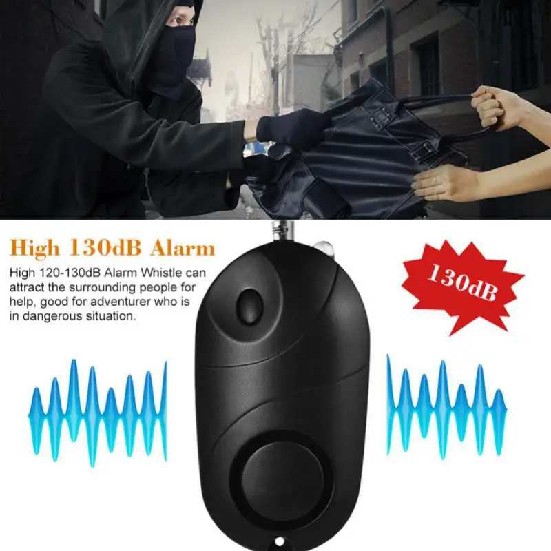 Personal Alarm Emergency Alarm Self-Defense Security Alarm Keychain LED Light Protect Alert Safety Scream Loud For Kid Girl