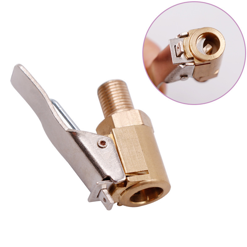 Car Air Pump Thread Nozzle Adapter 8MM Tyre Wheel Tire Air Chuck Inflator Pump Valve Clip Clamp Connector Adapter