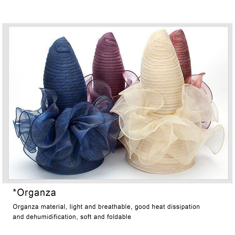 Wedding Women Sun Flower Hats Lady Wide Brim Summer Hat forParty Evening Church Holidays Accessories smile