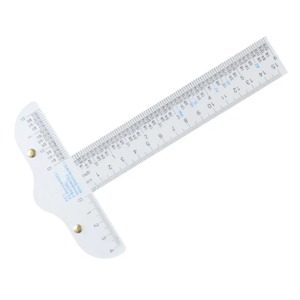 1PC Acrylic T-Square Ruler For new Handtool In Both Inches And 2025 Metric Measurements Transparent Graduated Measuring Scale Rule