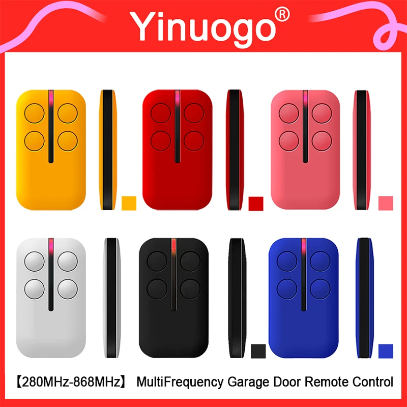 2025 280MHz-868MHz MultiFrequency Garage Door / Gate new Remote Control 433.92MHz Garage Door Opener Command Transmitter Keychain Key