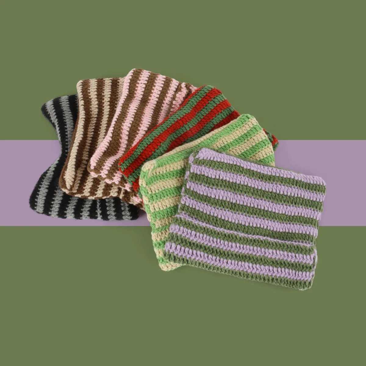 Beanie New Hat Korean ddmysmile Ins Little Devil Striped Knitted Wool Cap Autumn And Winter Cute Cap Ears Pointed Pullover Women's Hats Smile