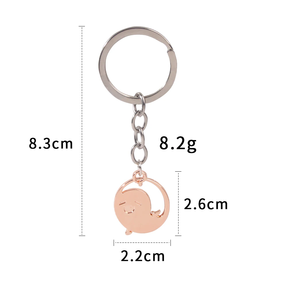 Hu Genshin Tao Impact Cute Ghost Keychain High Quality Metal Key Chain Collar Game Periphery Jewelry Gift For Fans Cosplay smile