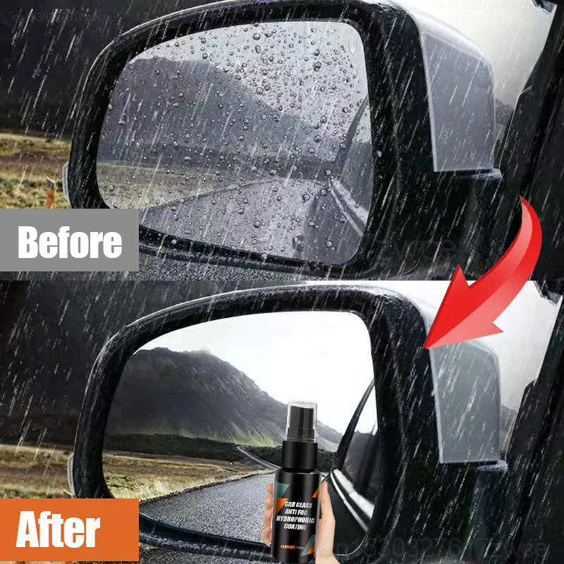 Anti-rain Water Repellent Coating Spray For Car Glass Nano Hydrophobic Waterproof Agent Oil Film Removing Auto Glass Film Agent