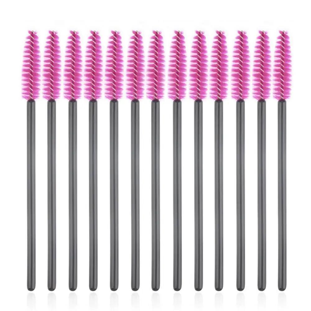 50pcs/lot New make up brush Pink synthetic fiber new Disposable Eyelash Brush Mascara 2025 Applicator Wand Brush Cosmetic Makeup Tool