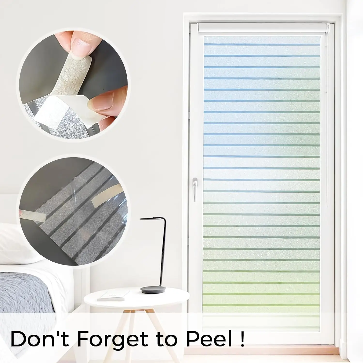 Film: Window Frosted Privacy Glass Film ddmysmile Heat Blocking, Blinds Decor Static-Cling Windows Cover Stickers For Kitchen Door Office Smile : Bloc