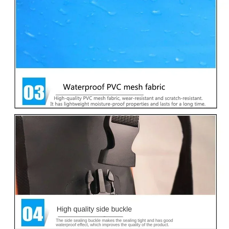 L Waterproof Dry Bag Swimming Backpack Rucksack Pack Water Floating Sack Sport Canoe Kayaking Rafting Boating River Trekking 5