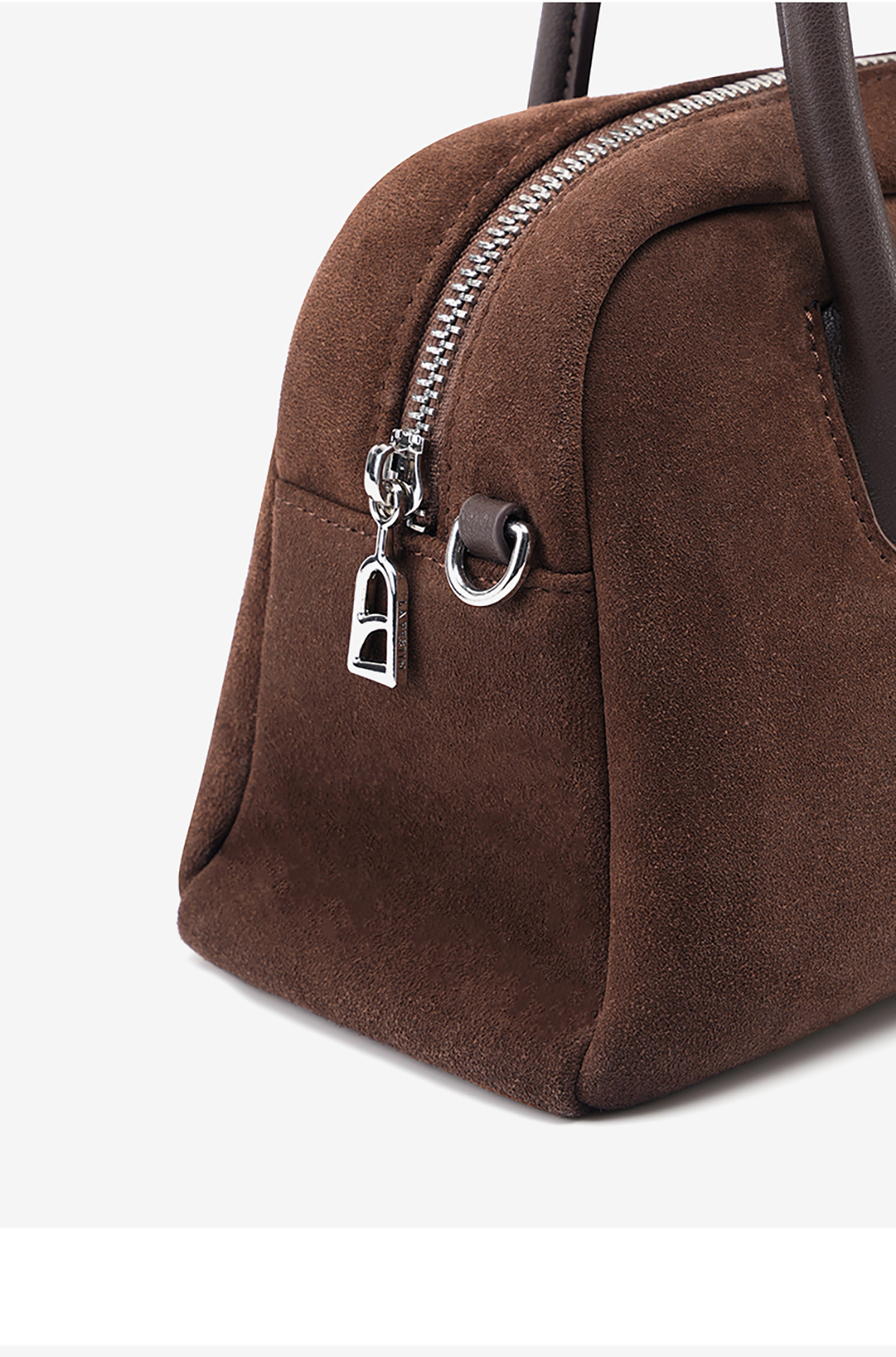 Original Suede 2024 New Handbags Commuter Women's Shoulder Crossbody Boston Handheld Bag Patent Leather Zipper Style Paisley BagVoyage