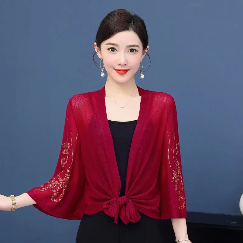 Womens Green Lace Purple Bolero Shrug For Evening Jacket ddmysmile Wedding 3/4 Sleeve Bridal Bolero Floral Cardigan For Prom Party Dresses Smile